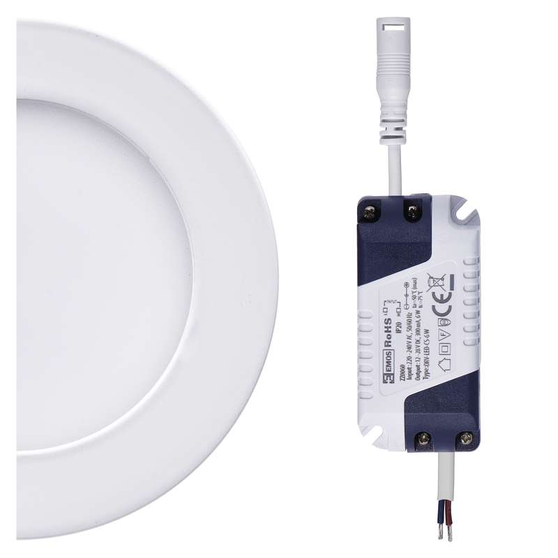 Emos LED panel 120mm, kruhový přisazený bílý, 6W neutrální bílá
