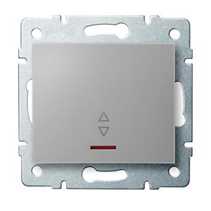 LOGI Schodišťový vypínač s LED - stříbrný