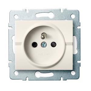 LOGI Zásuvka samostatná se záslepkou krémová