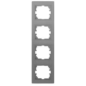 DOMO Čtyřnásobný vertikální rámeček - stříbrná