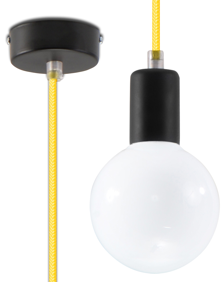 Závěsné svítidlo Edison žluté