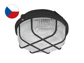 KRUH přisazené stropní a nástěnné kruhové svítidlo 100W černá, transp.
