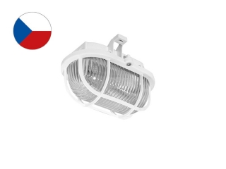 OVAL PLAST přisazené nástěnné svítidlo 60W bílá, transp.