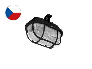 OVAL PLAST přisazené nástěnné svítidlo 60W černá, transp.